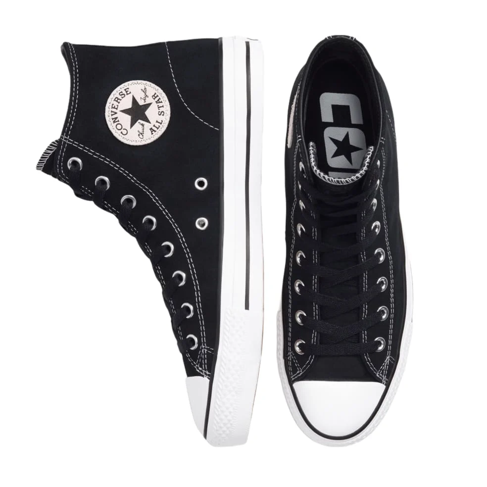 Converse Cons CTAS Pro (Black/Black/White) (Suede) - Image 3