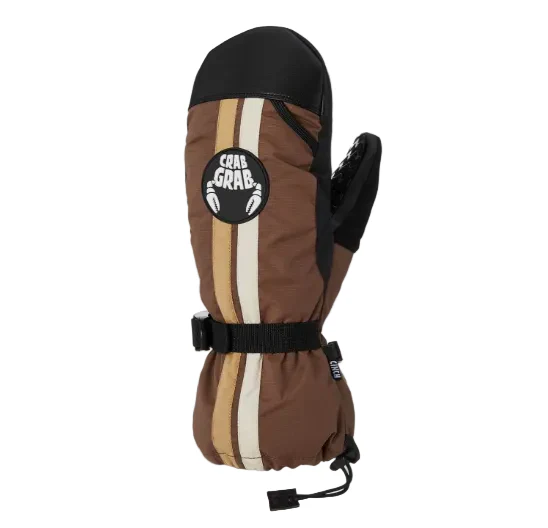 Crab Grab Clinch Mitten Brown Racer