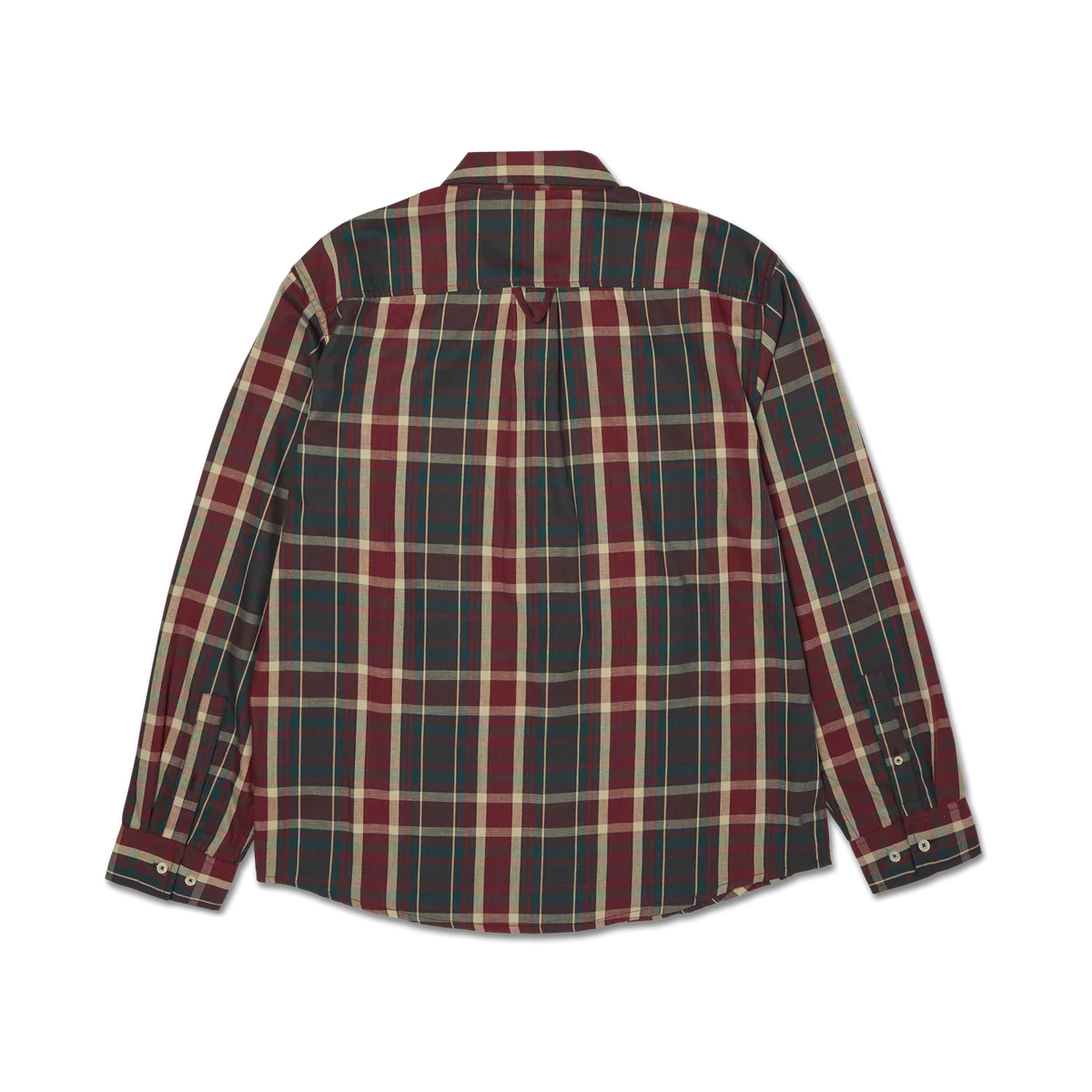 HUF Megablast Plaid Longsleeve Deep Wine - Image 2