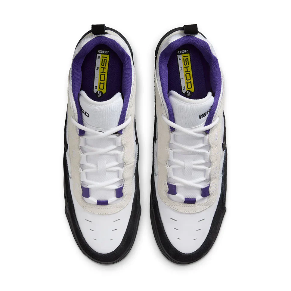 Nike SB Air Max Ishod (White/Black/Purple) - Image 4