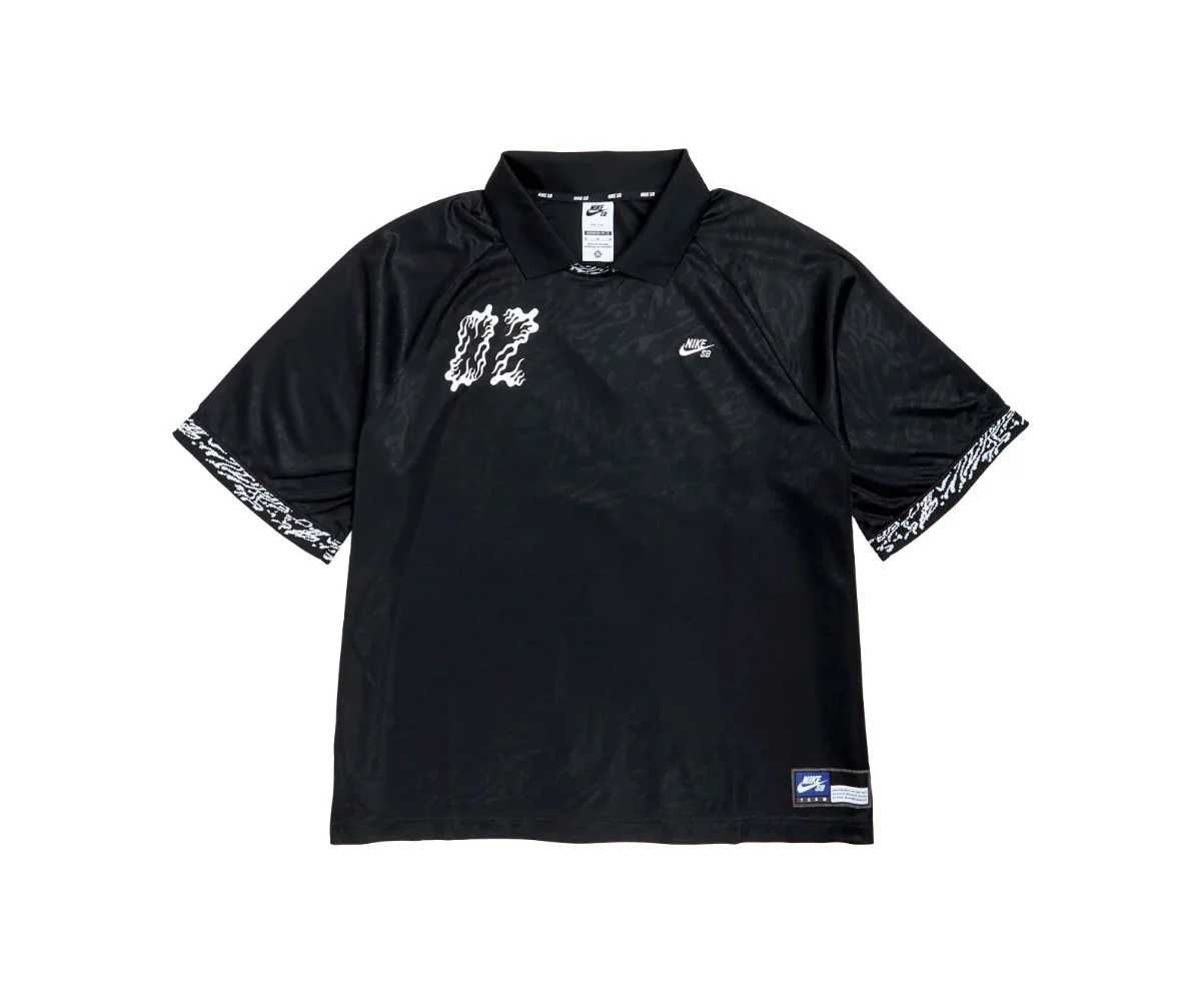 Nike Sb Dri-Fit Jacquard Skate Jersey Oversized Fit (Black/White)