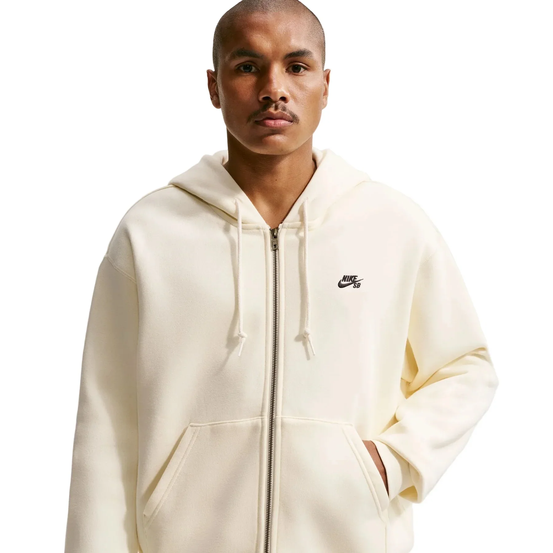 Nike SB Essential Logo Hood Zip-Up (Cream)