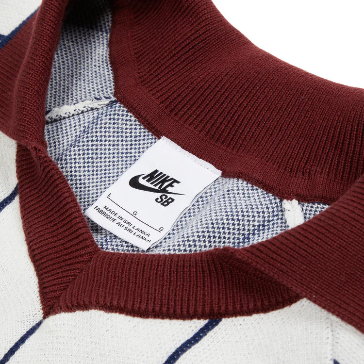 Nike SB Short-Sleeved Polo Skate Sweater (Sail/Midnight Navy/Red) - Image 3