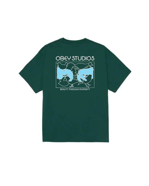 Obey Beauty Through Diversity Tee Rainforest Green