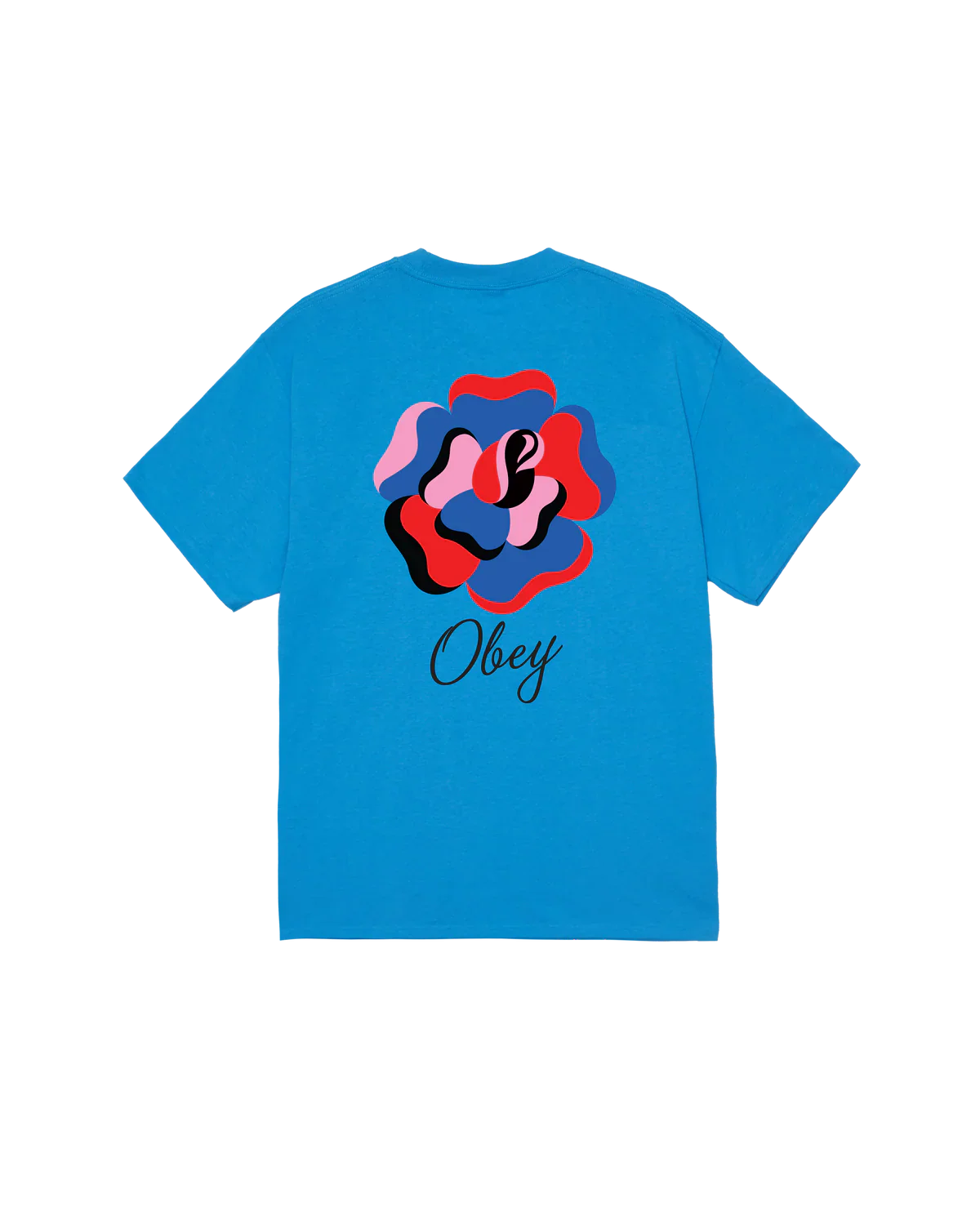 OBEY Paper Rose Classic T-Shirt - Azure Blue