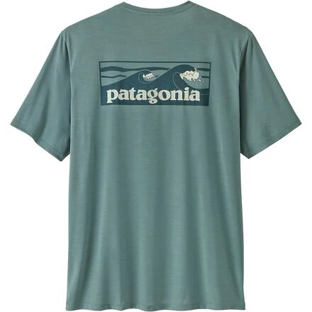 Patagonia Cap Cool Daily Shirt - Boardshort Logo Blue Sage - Image 2