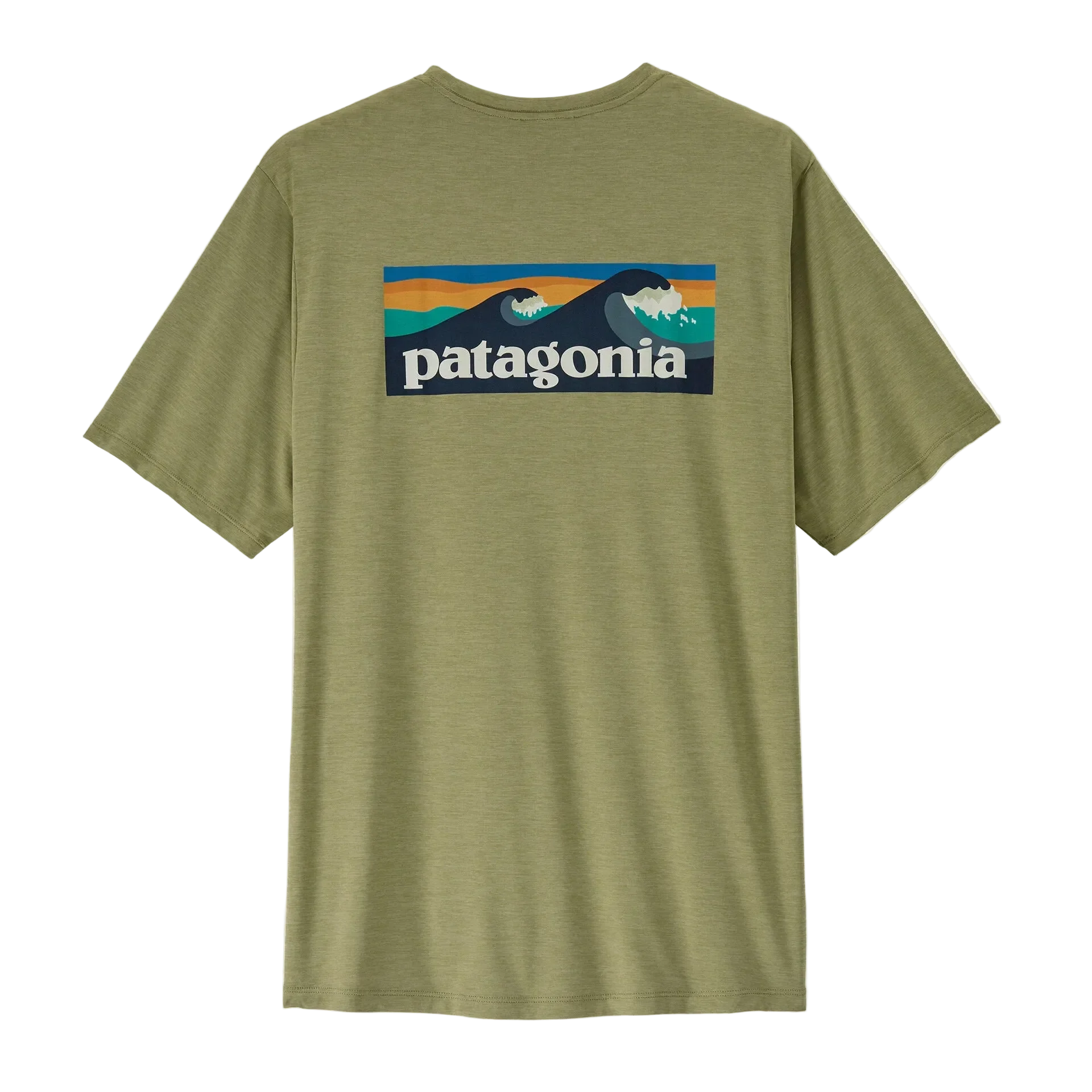 Patagonia Cap Cool Daily Shirt - Boardshort Logo Gumtree Green - Image 2