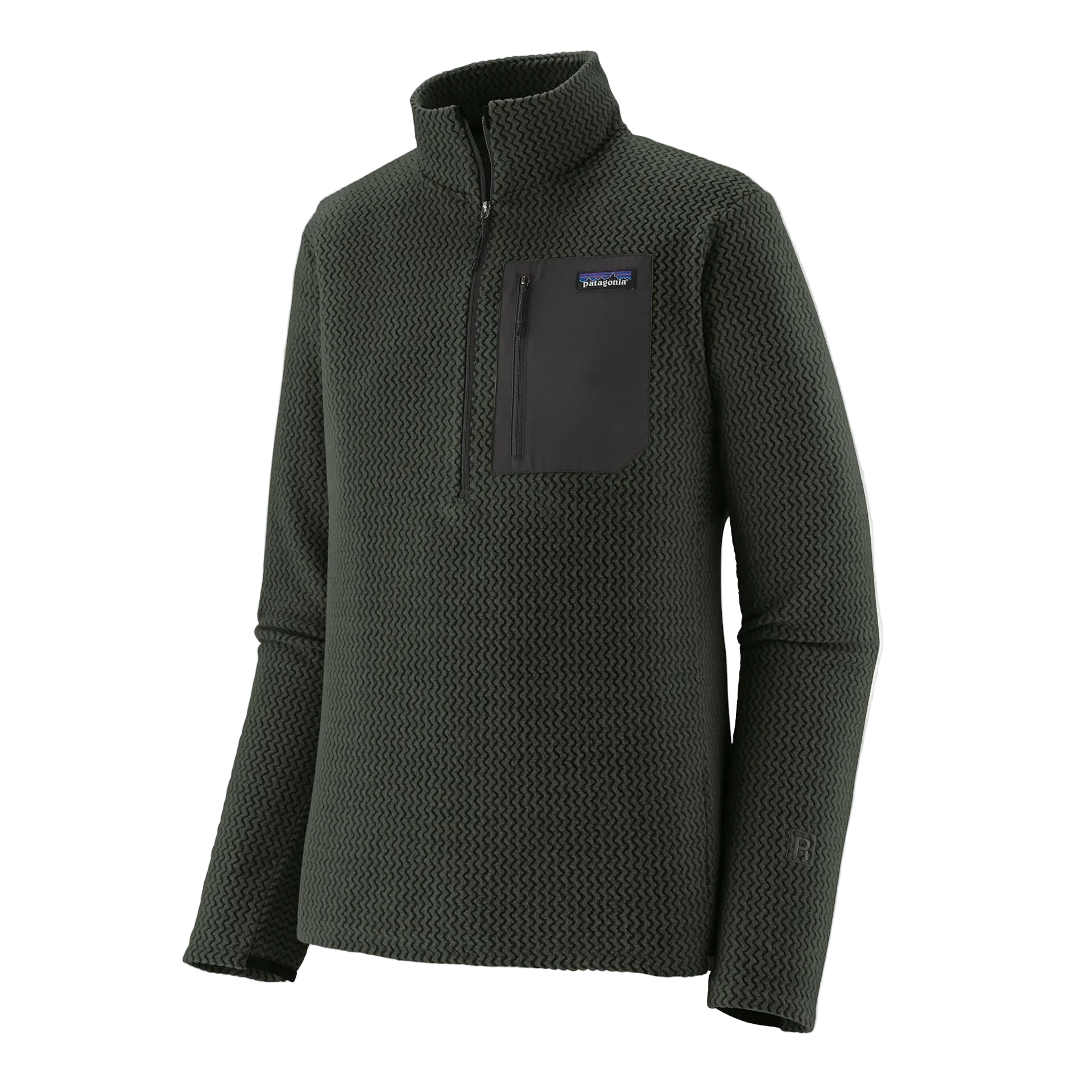 Patagonia Mens R1 Air Fleece Full Zip Neck (Old Growth Green)