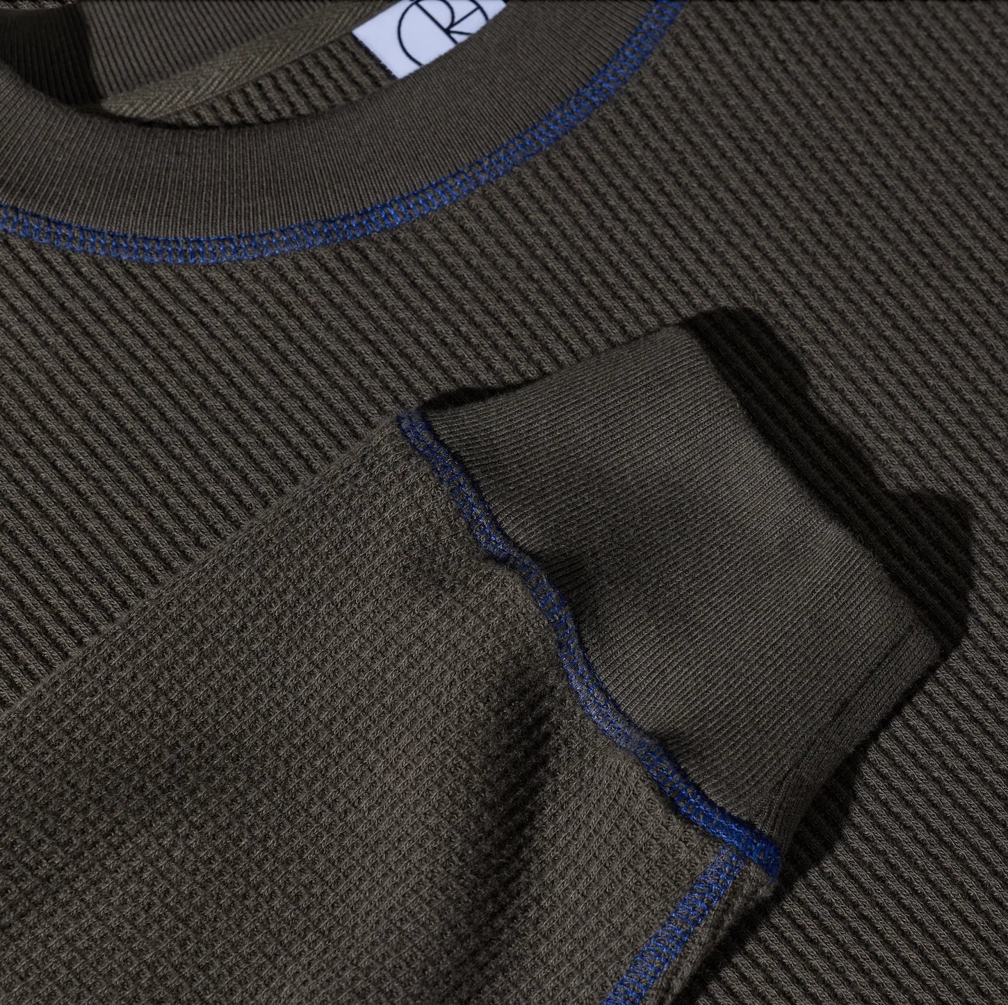 Polar Dylan Long Sleeve T-Shirt (Dirty Black/Blue) - Image 3