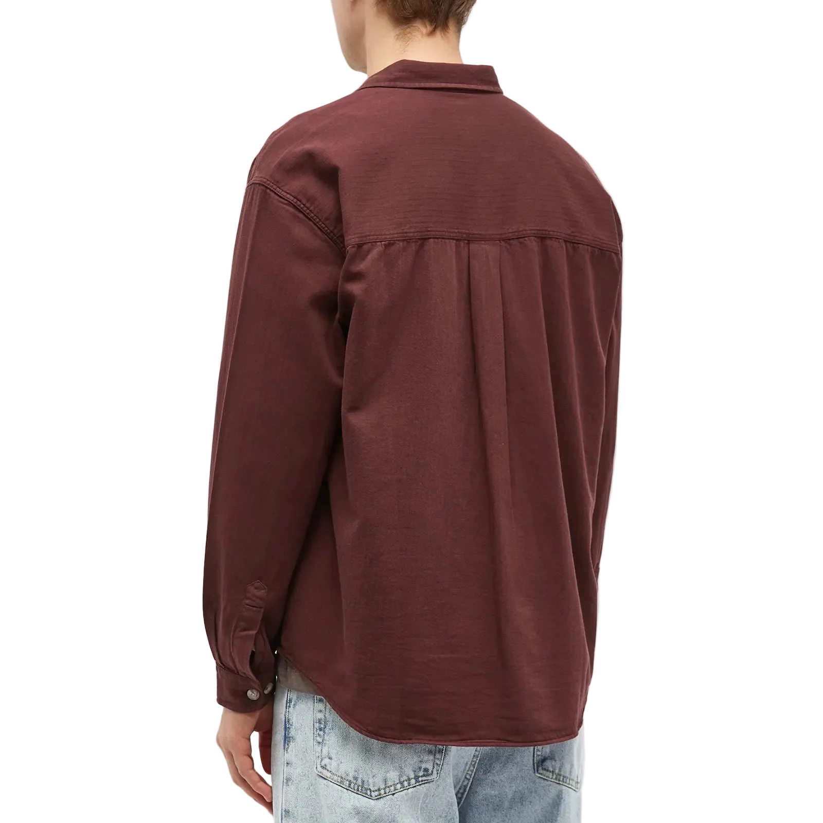 Polar Skate Co. Mitchell Herringbone Shirt (Wine) - Image 3