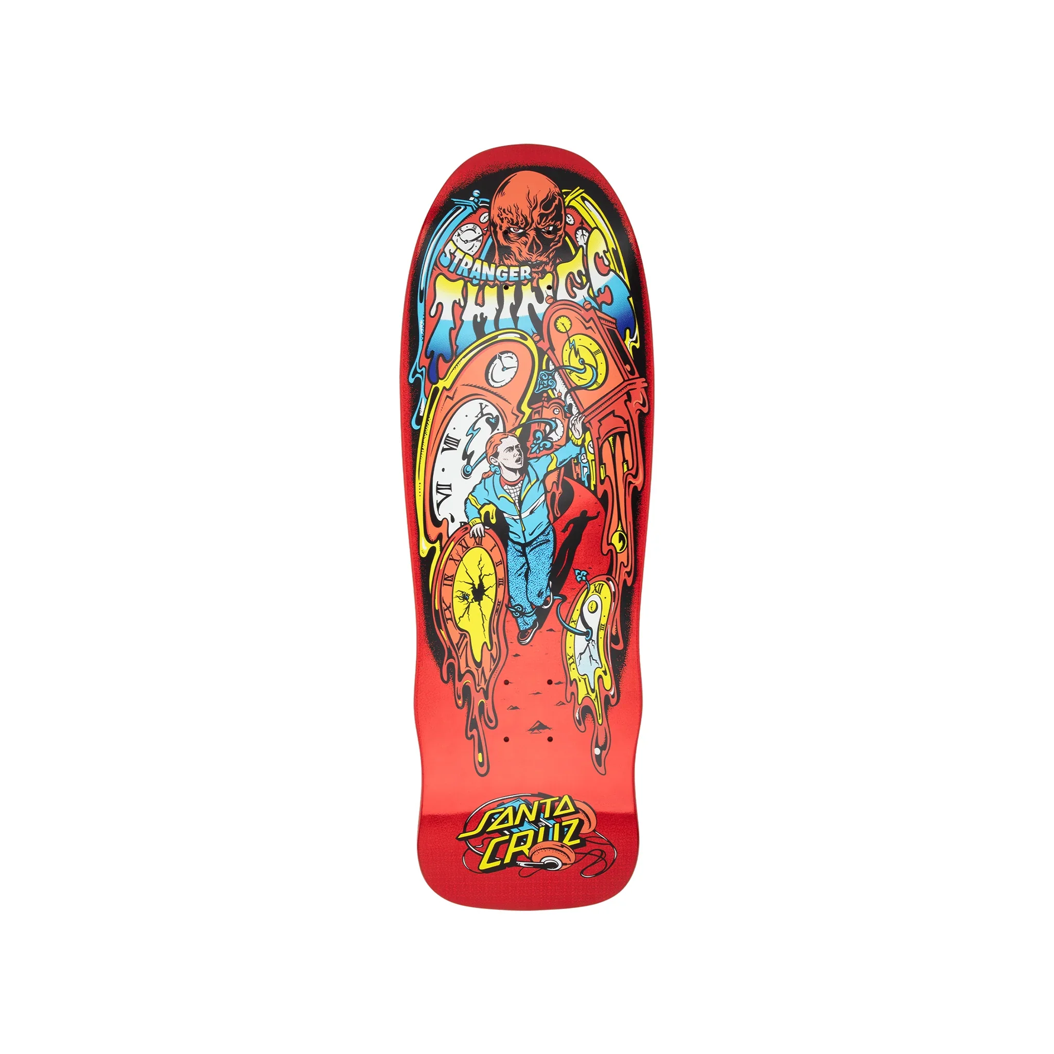 Santa Cruz X Stranger Things Grabke Max Melting Clock Santa Cruz Skateboard Deck 9.7"