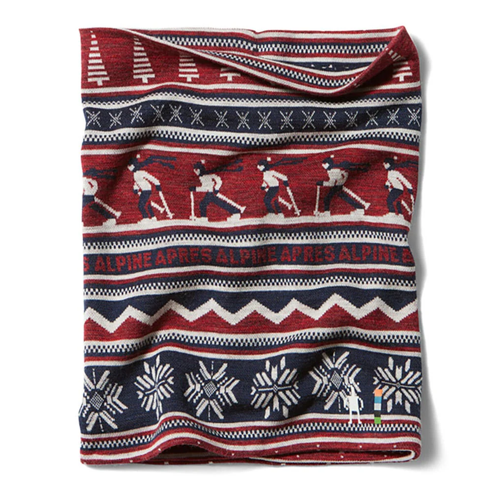 Smartwool Thermal Merino Reversible Neck Gaiter in Currant Alpine Apres