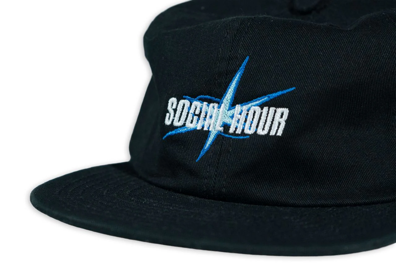 Social Hour Skateboards Hat (Black) - Image 2
