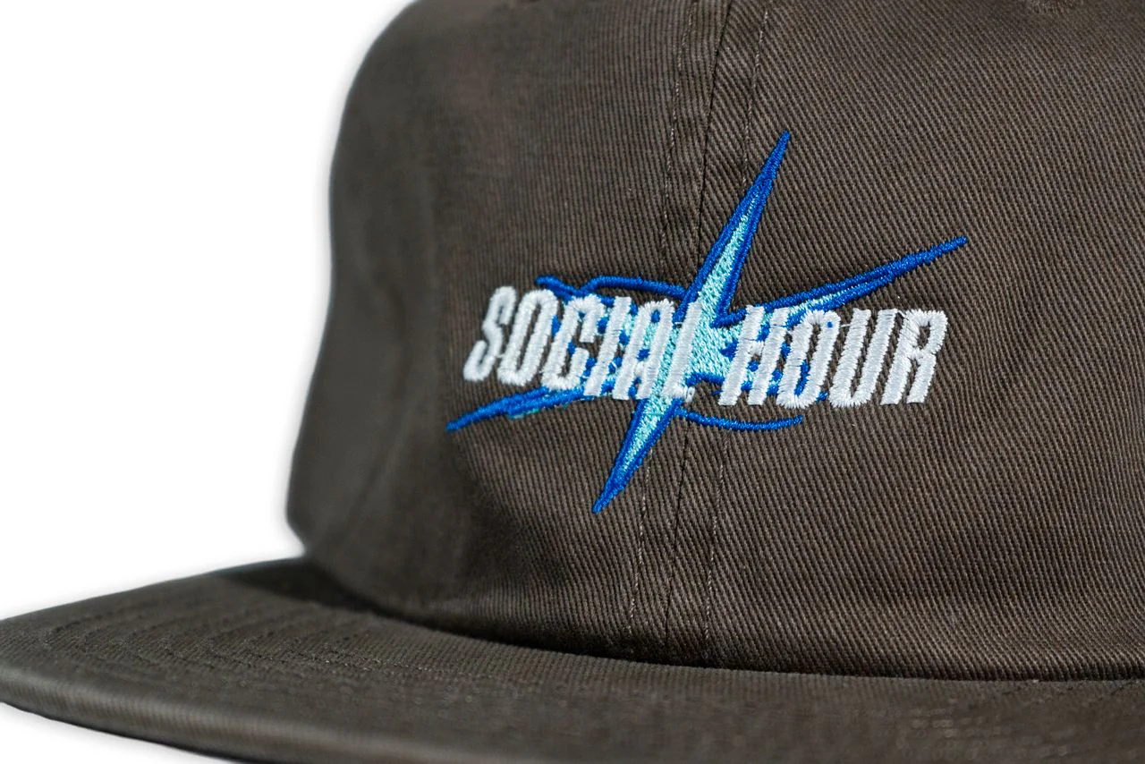 Social Hour Skateboards Hat (Brown) - Image 2