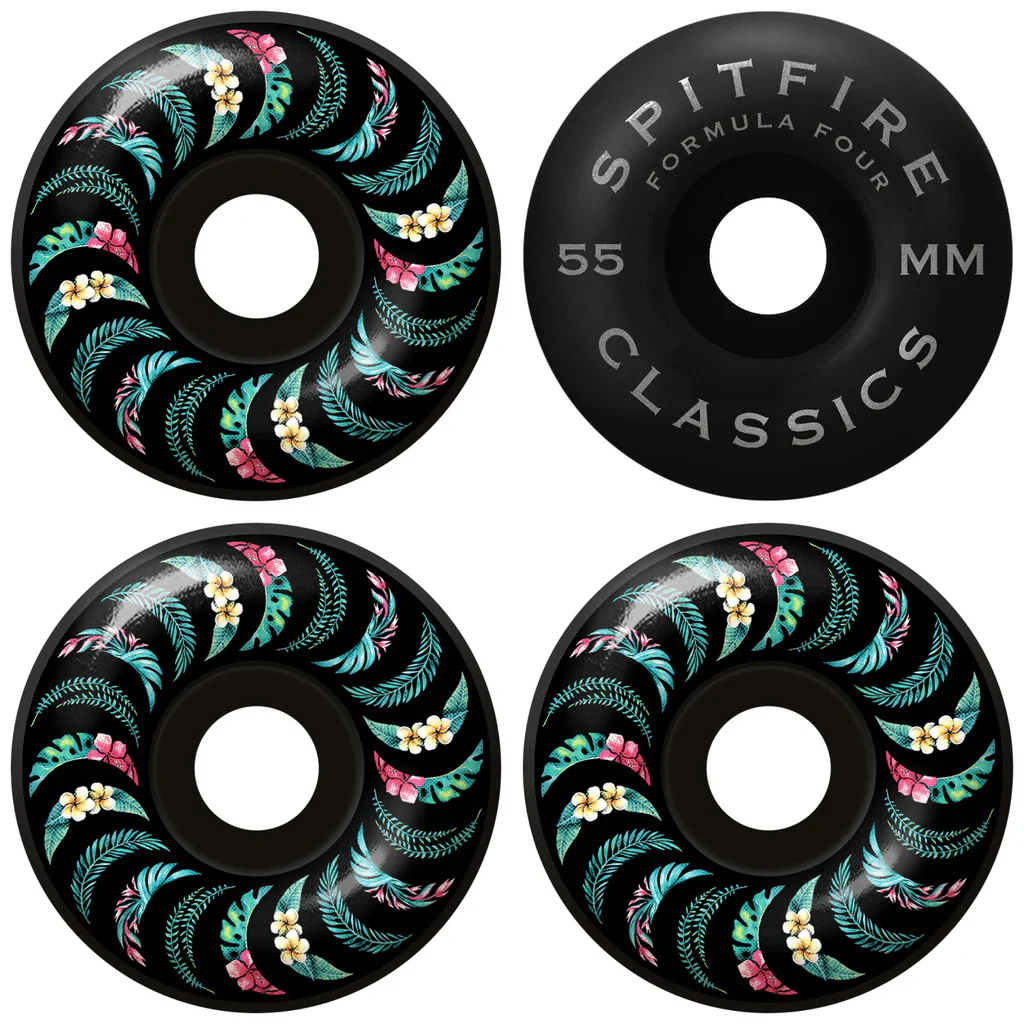Spitfire F4 99a Floral Classic Black 55mm Wheels