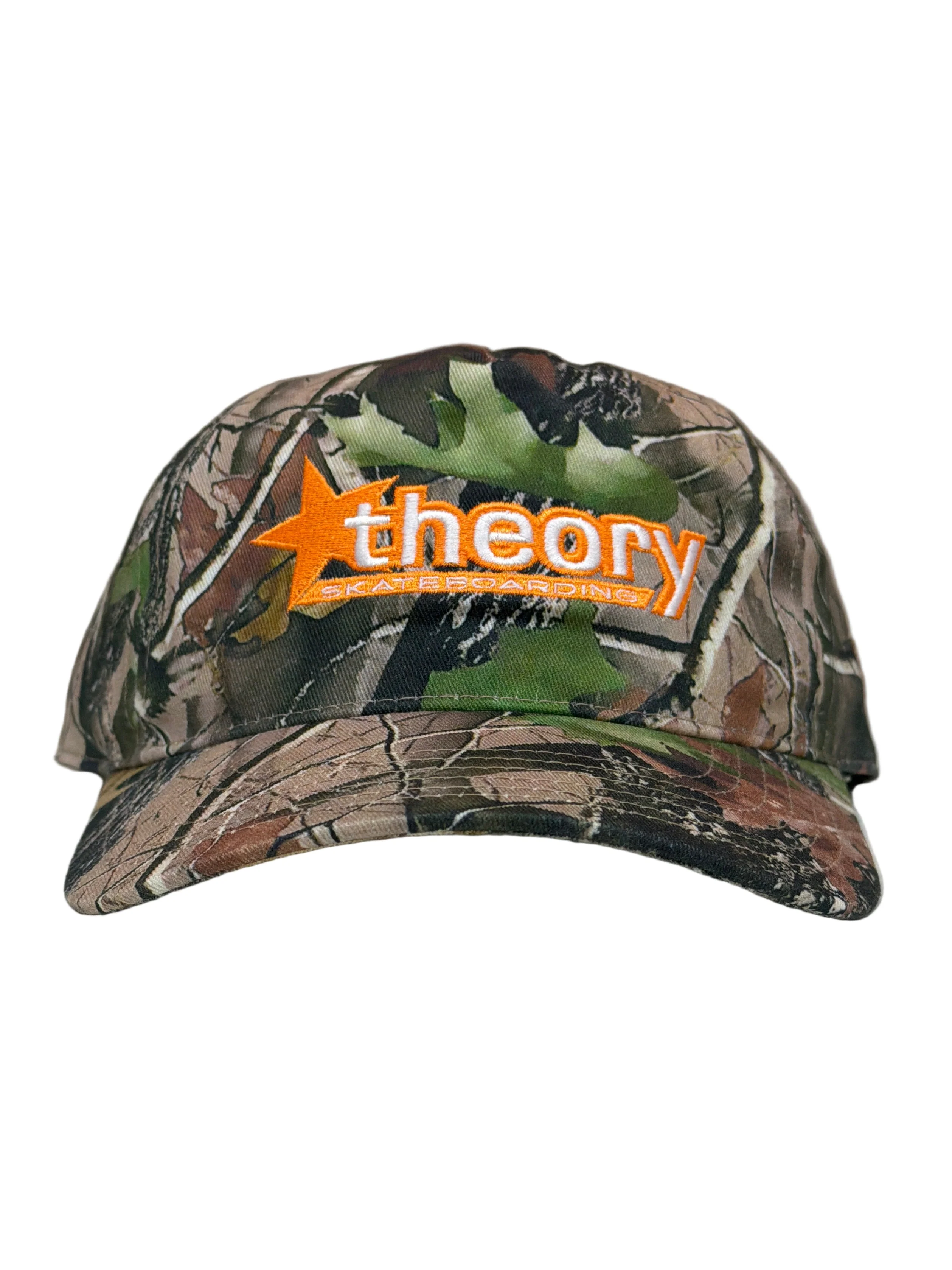 Theory Skate Shop “Star Logo” hat (Camo/Orange)