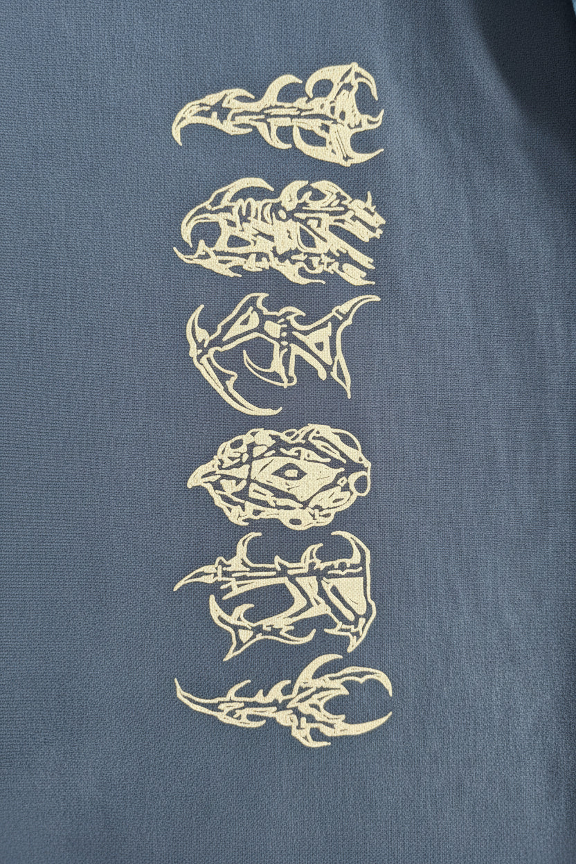 Theory T- Shirt Sigilism Logo Light Grey/ Blue - Image 2