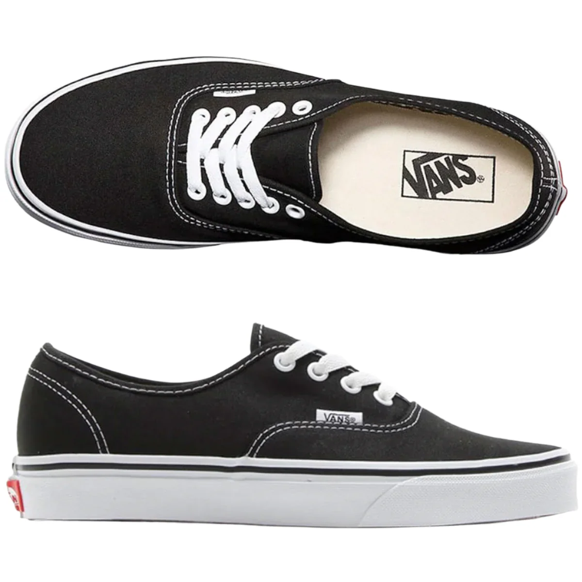 Vans Authentic (Black/White) - Image 2