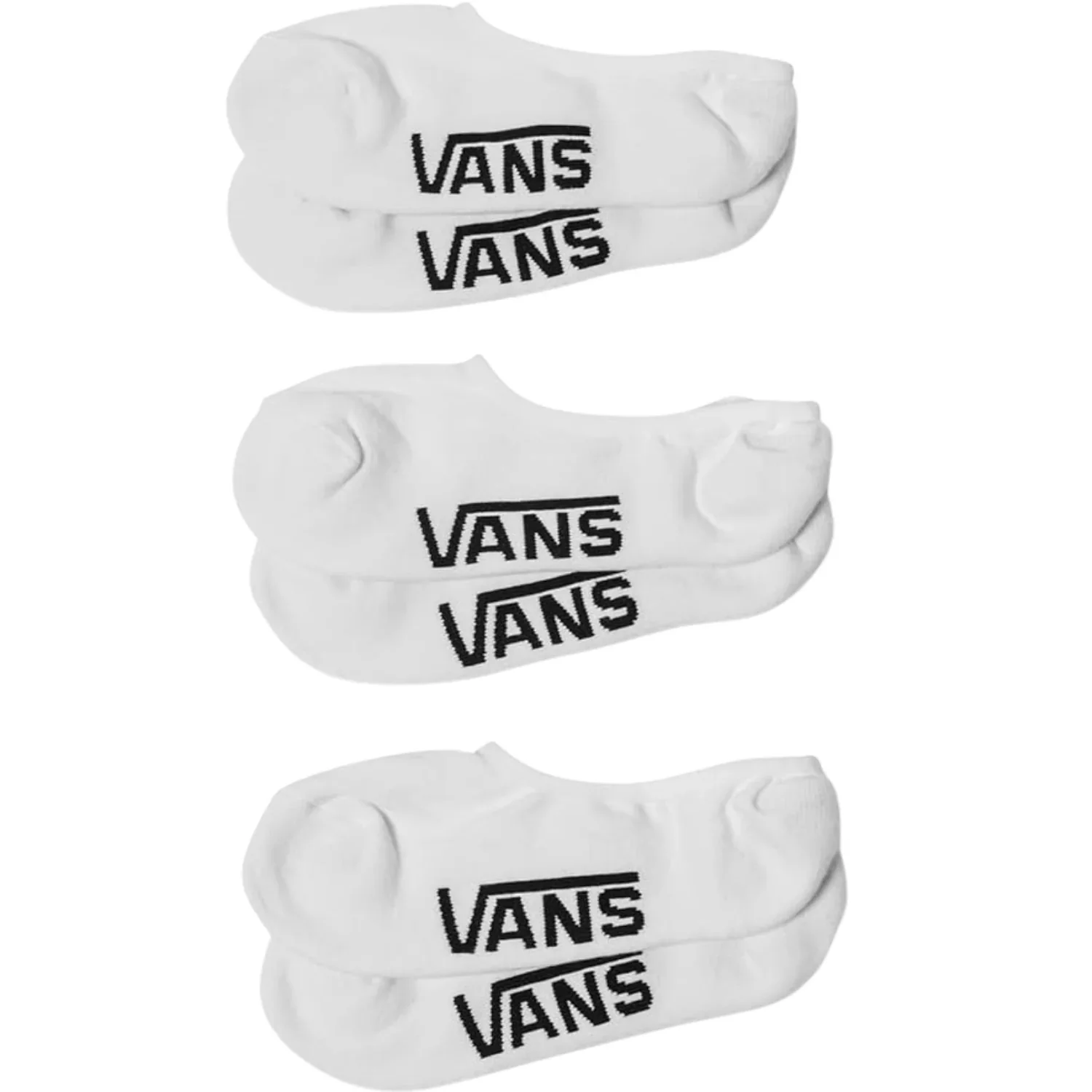 Vans Classic No Show 3 Pack Socks - White