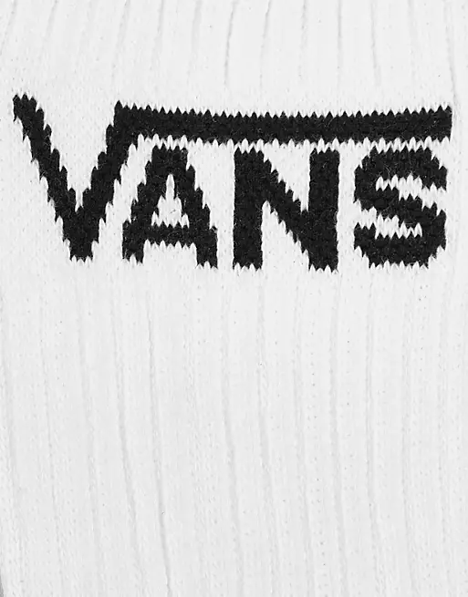 Vans Crew Sock White 6 Pack - Image 2