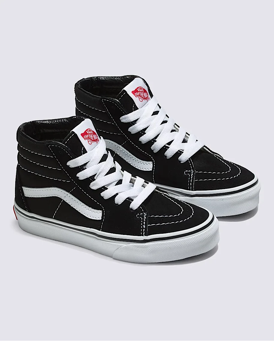 Vans Kids Sk8-Hi (Black/White) - Image 2