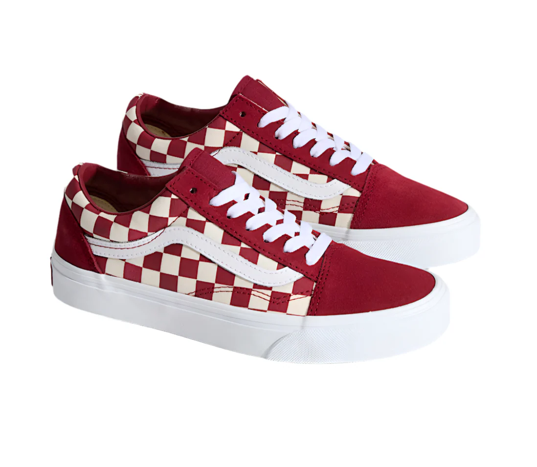 Vans Old Skool Checkerboard (Red/White) - Image 2