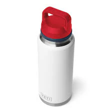 YETI Rambler 36 oz Bottle Chug Cap White/Rescue Red - Image 2